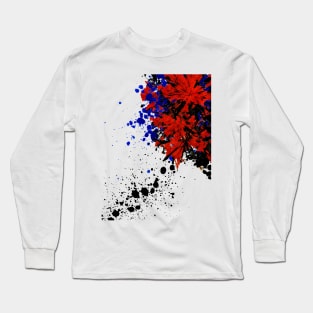 Blood Flower Splatter Art Long Sleeve T-Shirt